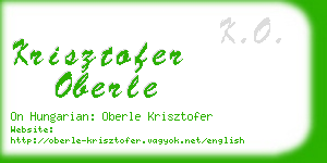 krisztofer oberle business card